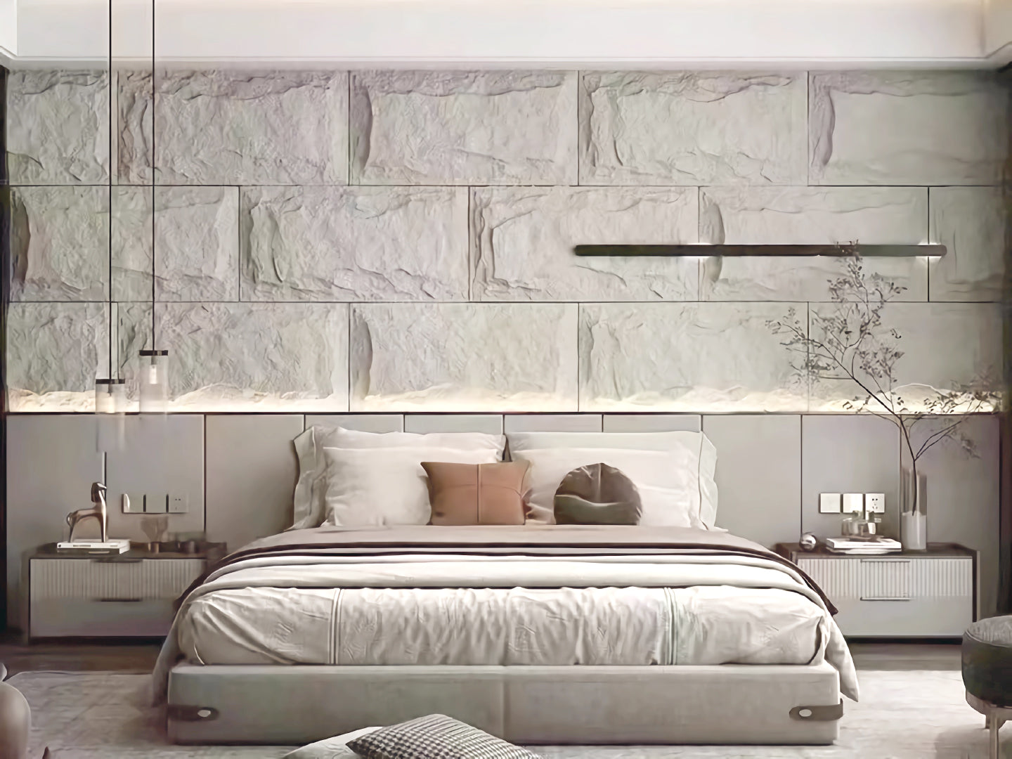 Photo of Stone Panels White in use